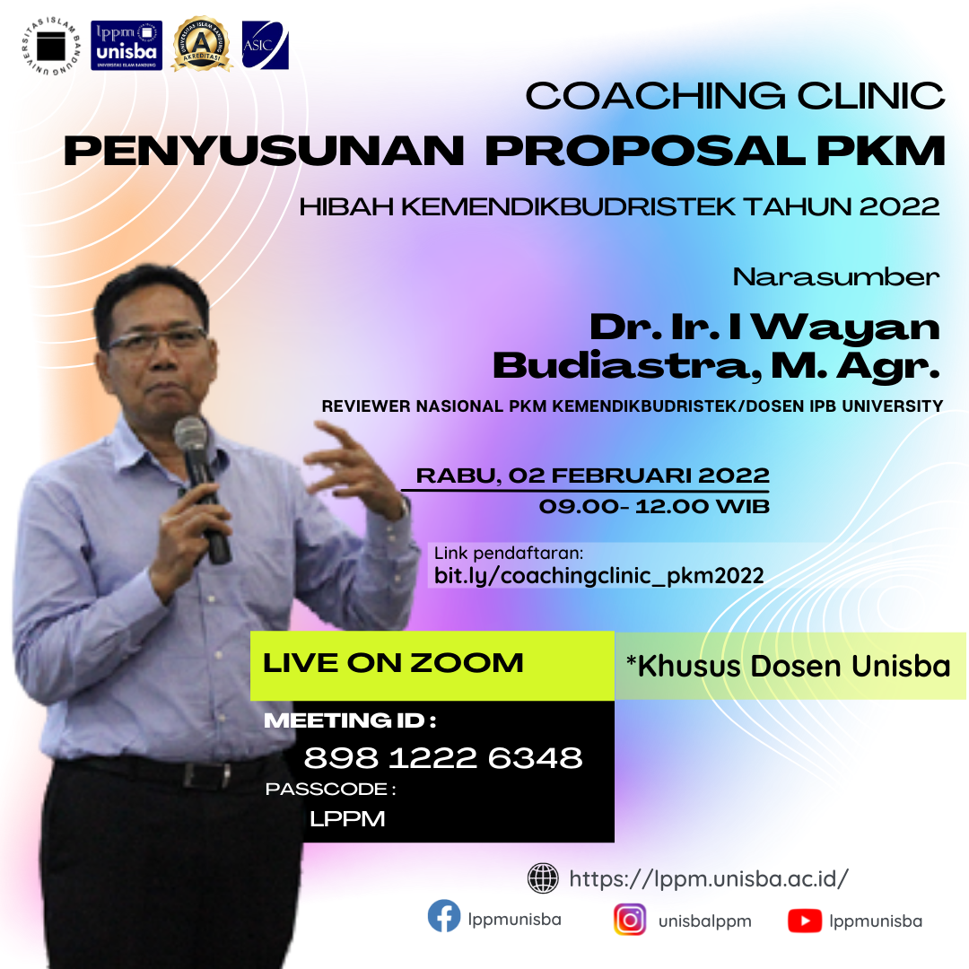Coaching Clinic Penyusunan Proposal PkM Hibah Kemendikbudristek Tahun 2022