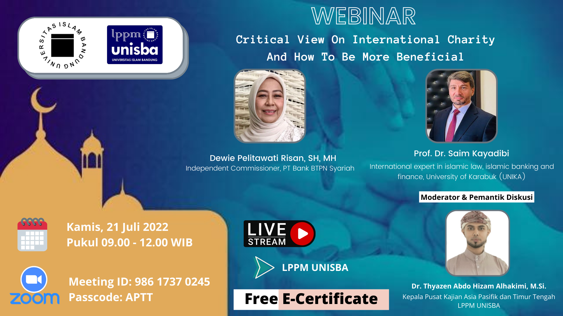 Webinar in International Charity is the title “Critical View On International Charity And How To Be More Beneficial”