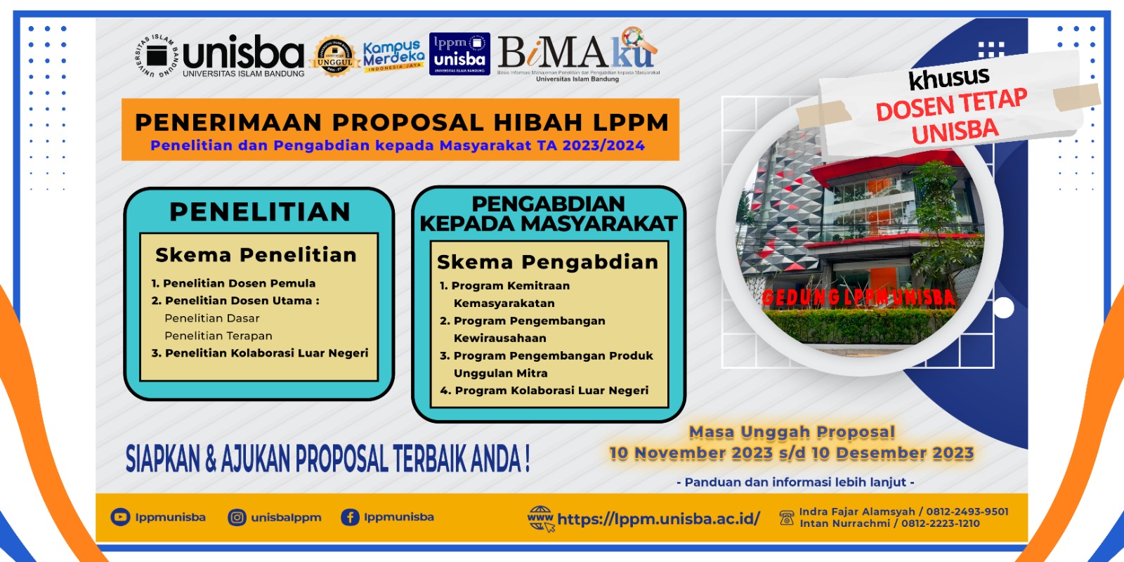 Penerimaan Proposal PPkM Hibah LPPM tahun 2023-2024