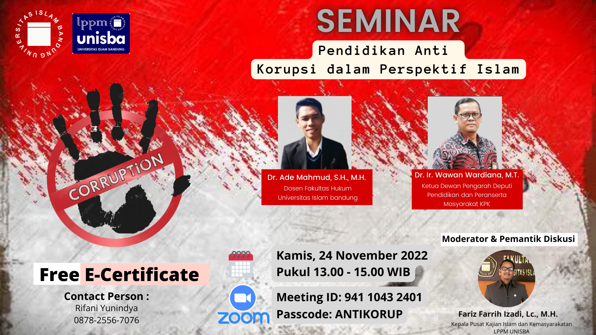Seminar Pendidikan Anti Korupsi dalam Perspektif Islam
